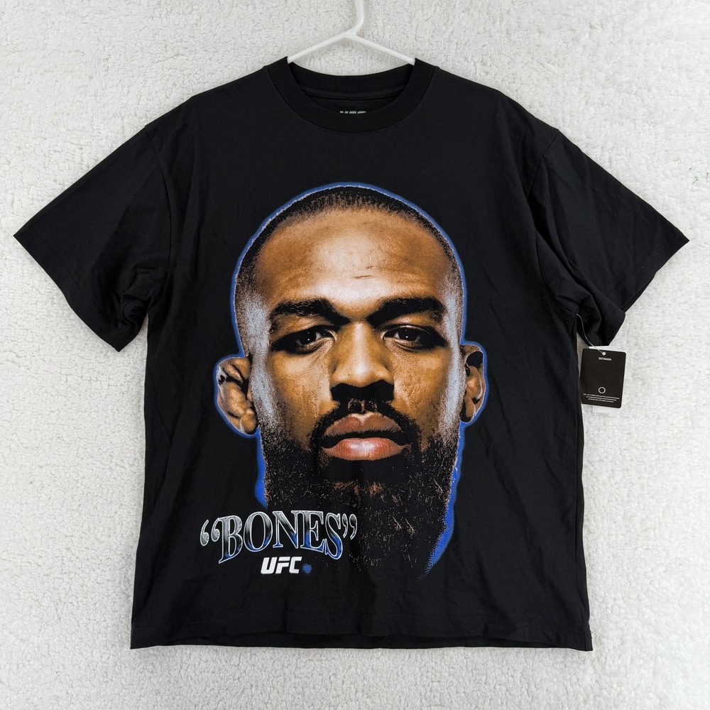 UFC Jon Jones Bones Shirt Mens Medium‎ Black Mixed Martial Arts MMA Graphic Tee
